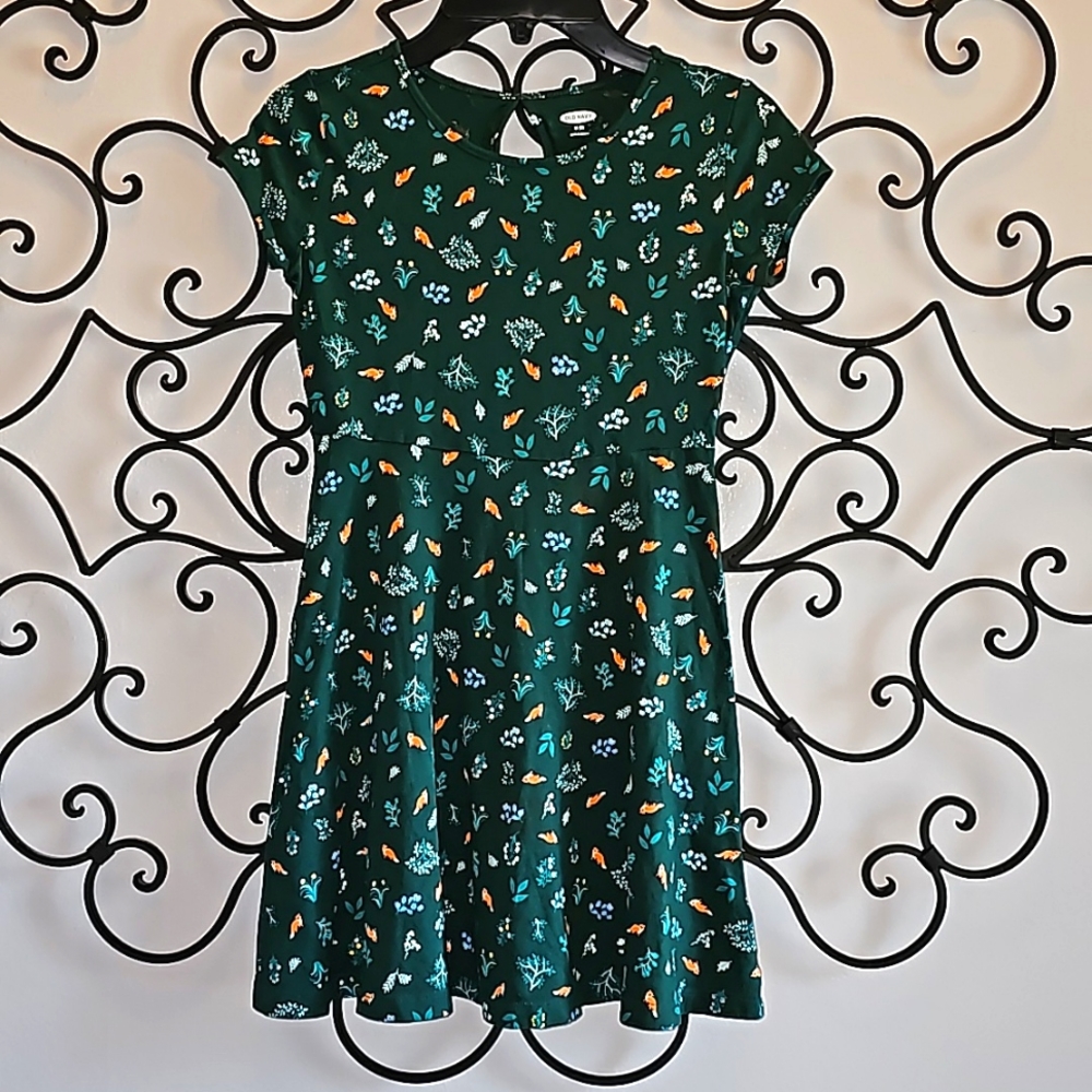 Girls Old Navy Fit & Flare Fox Dress - M